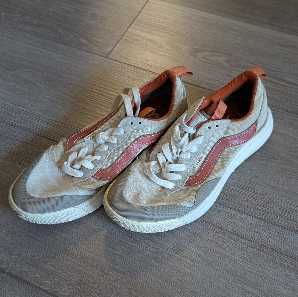 Vans Beige and Orange Sneakers